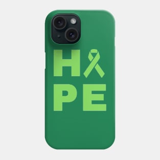 Hope Awareness Ribbon (Green) Phone Case