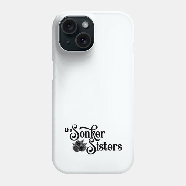 Sonker Sisters Black Phone Case by Sara Howard