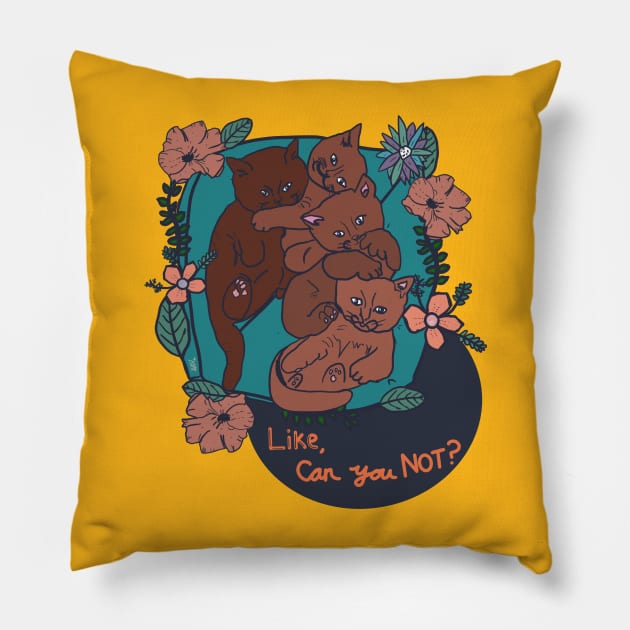 Nope Cats Pillow by XanBabe