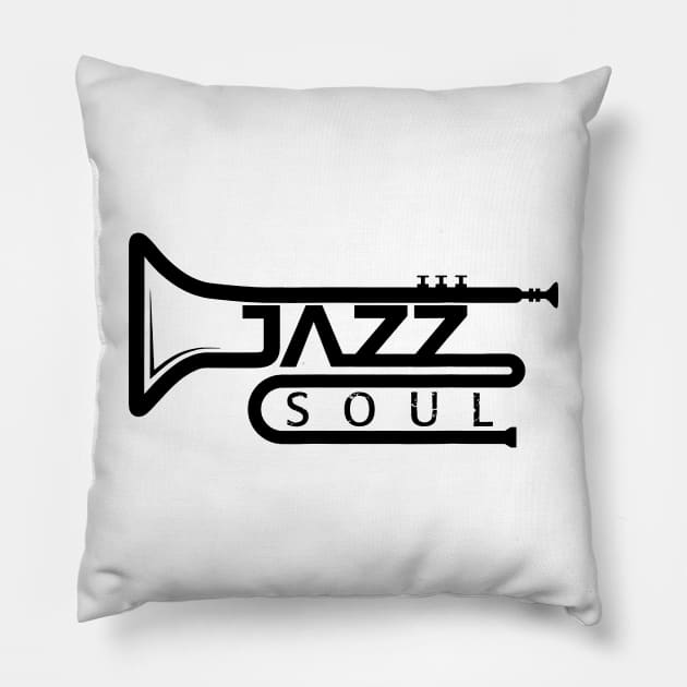TRUMPET : THE SOUL OF JAZZ MUSIC Pillow by LAVA-ROMA-NOVA