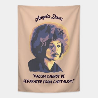 Angela Davis Portrait and Quote Tapestry