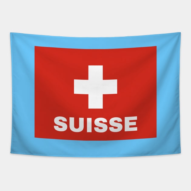 Switzerland Flag with Suisse Tapestry by aybe7elf