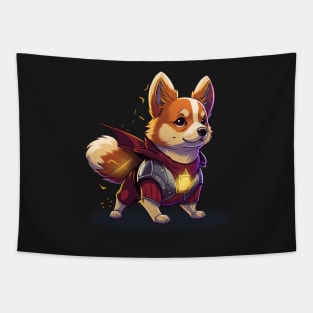 Cute superhero corgi Tapestry