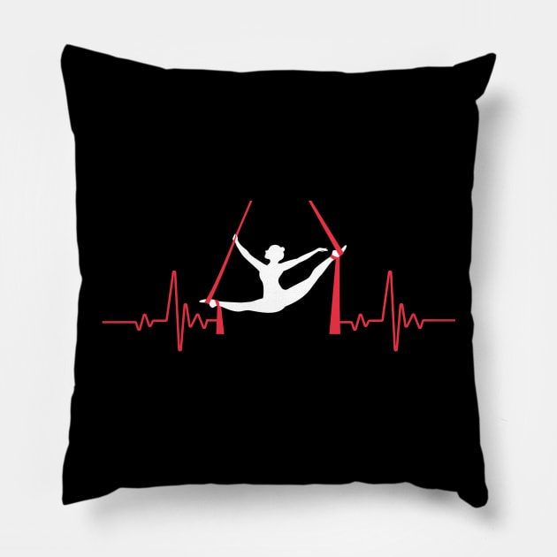 Aerial Silks In A Heartbeat Aerial Acrobatics Pillow by thingsandthings