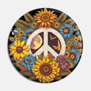 Peace Daisy Pin