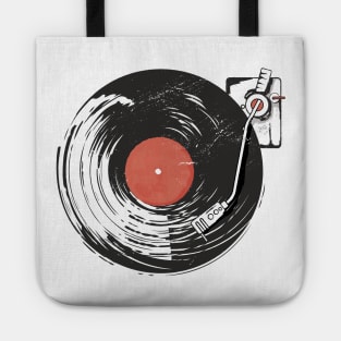 Vinyl Schallplatte Plattenspieler LP DJ Musik Retro Tote