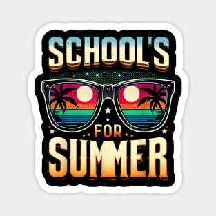 Schools Out For Summer Last Day Of School Teacher Tie Dye Magnet