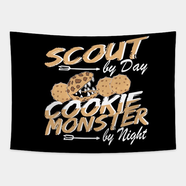 Scout by Day Cookie Monster by Night Troop leader Tapestry by Aistee Designs