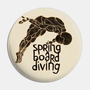 Diving Vintage Style, Springboard Diving Pin