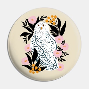 White snow owl Pin