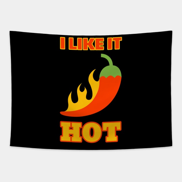 I Like It Hot Red Hot Chili Pepper Tapestry by Muzehack