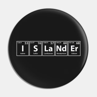 Islander (I-S-La-Nd-Er) Periodic Elements Spelling Pin