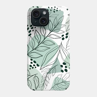 Scandinavian Summer Pastel Leave Pattern Phone Case