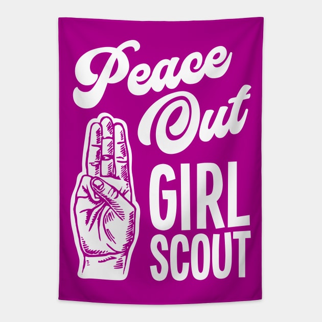 Peace Out Girl Scout Tapestry by Barn Shirt USA