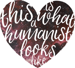 This is What a Humanist Looks Like - Galaxy Heart Magnet