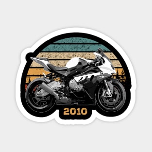 2010 BMW S1000RR Vintage Motorcycle Design Magnet