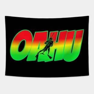 Hawaii t-shirt designs spearfishing Tapestry