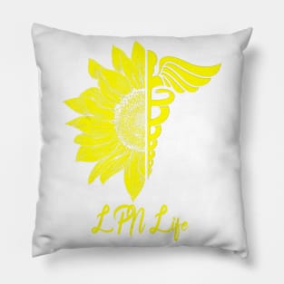 LPN Life Sunflower Gifts For Nursing Clinicals Nurse Week Pillow