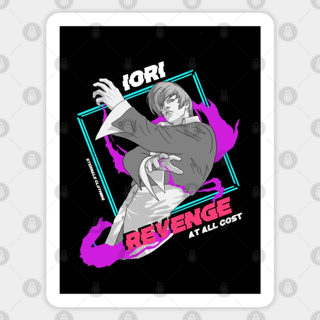 IORI YAGAMI Sticker for Sale by d0gswithknives