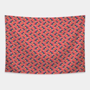 Collared aracari tropical bird pattern Tapestry