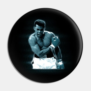 Boxing Retro Ali Lover Gifts Pin