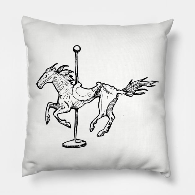 Inktober Carousel Pillow by UntidyVenus