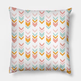 Taupe Coral Tribal Arrows Pattern Indian Indigenous Pillow