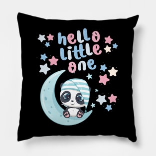 Hello little One Smart Cookie Sweet little panda cute baby outfit Pillow