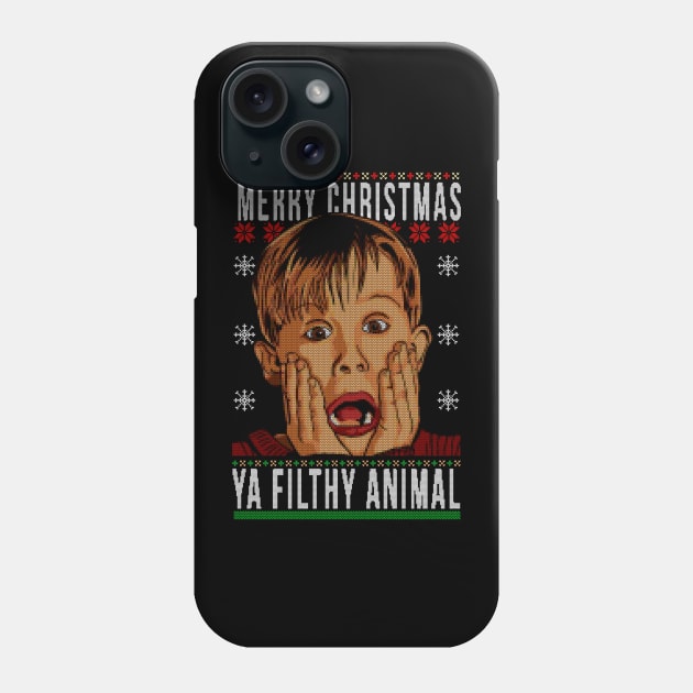 merry christmas ya filthy animal Phone Case by marscarey