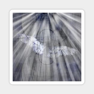 Angelic white wings Magnet