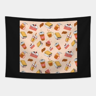 dessert and drinks pattern design Tapestry