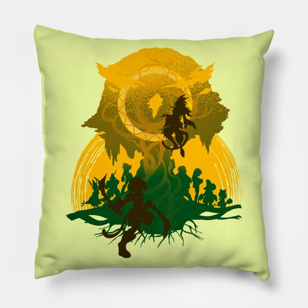 Iifa tree battle Pillow by plonkbeast