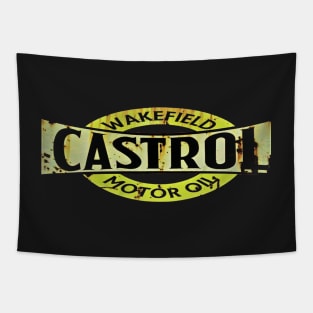 Castrol motor oil sign Tapestry