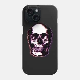 Glitchy skull Phone Case