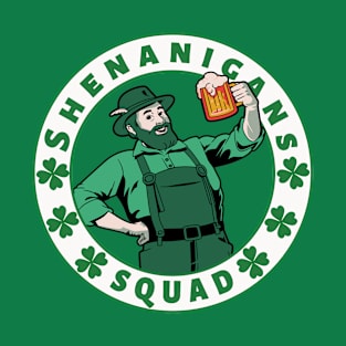 Shenanigans Squad st patricks day drinking team T-Shirt