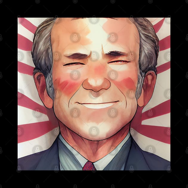 George W. Bush | Manga style portrait by Classical