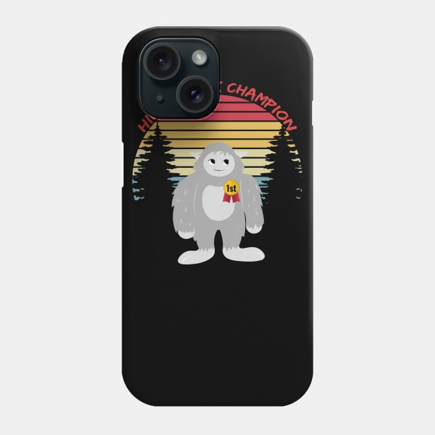 Hide & Seek Bigfoot Retro Sunset Funny Design Phone Case by Up 4 Tee