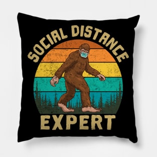 Funny Bigfoot Social Distance Expert, Funny Introvert Pillow