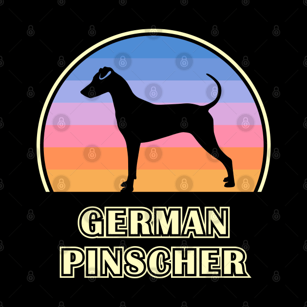 German Pinscher Vintage Sunset Dog by millersye