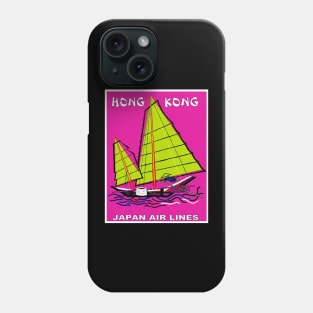 Japan Air Lines Vintage Fly to Hong Kong Advertising Print Phone Case