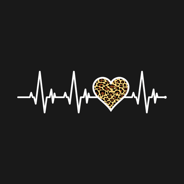 Heartbeat Design Leopard Pattern Lover by BlueTodyArt