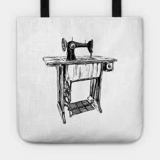 Sewing machine drawing Tote