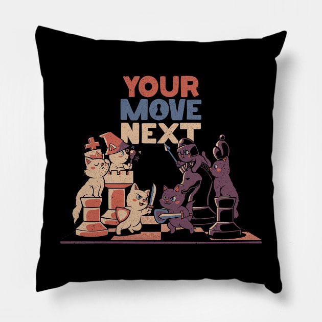 The Chess Cat King  by Tobe Fonseca Pillow by Tobe_Fonseca