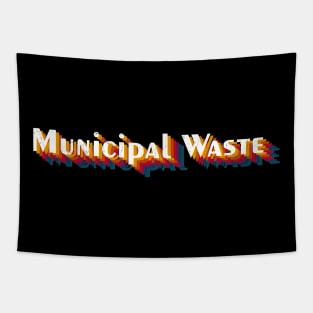 retro vintage Municipal Waste Tapestry
