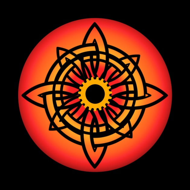 Celtic Orange Flower by Celtic Morrigan