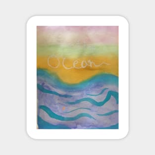 Ocean art journal page Magnet