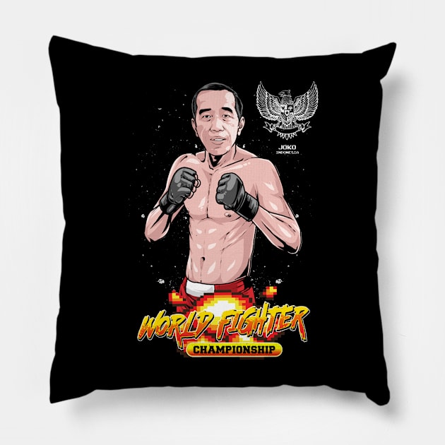 joko fighter from indonesia Pillow by GreenZombiesWay