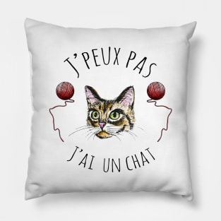 J'peux pas j'ai un chat Pillow