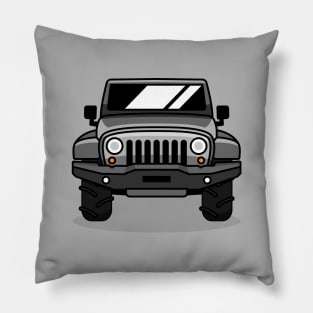 Silver Jeep Pillow