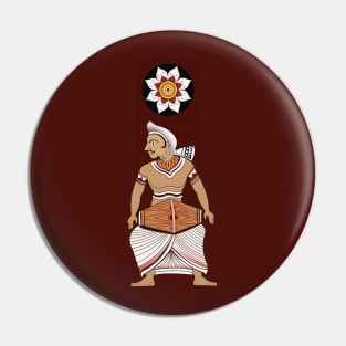 Asian Traditional Dancer Art Pin